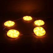 Powermaster PM-14700 12 Volt 3 Watt Sarı Yanıp Sönen Çakar 6565-2835 Modül Led 65X65x12mm thumbnail 2