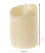 Alevli Led Mum Hareketli Alev Görünümlü Dekoratif Mum - 7Cm thumbnail 2