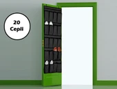 20 Cepli Kapı Arkası Çok Amaçlı Organizer - Siyah - 1