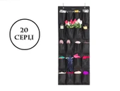 20 Cepli Kapı Arkası Çok Amaçlı Organizer - Siyah - 3