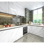 Mermer Desenli Folyo Sticker Masa Tezgah Duvar Kağıdı Su Geçirmez Yapışkanlı Folyo thumbnail 3