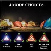 Reflektör 3 Ledli Güneş Enerjili - Kamp Feneri - Işıldak - Powerbank - 4