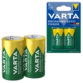 Varta HR14 3000mAh C Orta Boy 1.2 Volt Ni-Mh Şarjlı Pil 2Li Paket (Şarj Edilebilir) thumbnail 1