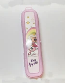 Pembe Multi Renkli Kapaklı Kalemlik Kutusu -Çanta İçi Saklama - Diş Fırçası - Makyaj Fırçası Kutu - 2