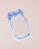 Kavanoz Görünümlü Kilitli Saklama Poşeti 620 ML (1 Adet ) thumbnail 1