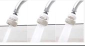 Filtreli Kireç Önleyici 360 Derece Dönen Hareketli Musluk Başlığı - 3 Fonksiyonlu - Krem thumbnail 3