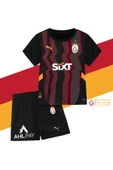 Galatasaray Orijinal Lisanslı 24-25 Siyah 5 Yıldızlı Çocuk Forma Set - 1