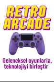 Yeni Nesil PS4 Kolu  Kablosuz, Şarj Edilebilir, Ergonomik + Titremeli + Dayanıklı Oyun Dostu MOR - 1