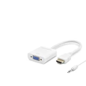 Hdmı To Vga F Çevirici 1080P + Audıo Beyaz HDX2019 - 1