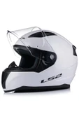 LS2 Rapıd 2 Beyaz Kapalı Motosiklet Kaskı Şefaf Camlı thumbnail 2