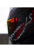LS2 Rapıd 2  Kaıju Fullface Motosiklet Kaskı Kırmızı Camlı thumbnail 1
