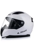 LS2 Rapıd 2 Beyaz Kapalı Motosiklet Kaskı Şefaf Camlı thumbnail 1