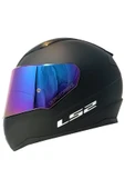 LS2 RAPID 2 MAT SİYAH KAPALI MOTOSİKLET KASKI GÖKKUŞAĞI CAMLI thumbnail 1