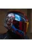 LS2 Rapıd 2 Zombıe Fullface Motosiklet Kaskı Kırmızı Camlı thumbnail 6