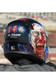 LS2 Rapıd 2 Zombıe Kapalı Motosiklet Kaskı Gri Camlı thumbnail 5