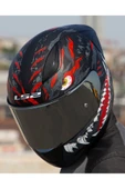 LS2 Rapıd 2 Race Kaıju Kapalı Motosiklet Kaskı Gri Camlı thumbnail 3