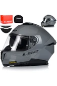 LS2 Stream 2 Nardo Gri Full Face Motosiklet Kaskı thumbnail 1