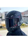 LS2 Rapid 2 Clawn Full Face Motosiklet Kaskı Siyah Vizörlü thumbnail 2