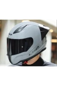 LS2 RAPID II RACE NARDO GRİ MOTOSİKLET KASKI SİYAH CAMLI thumbnail 3