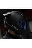 LS2 Rapıd 2 Race Mat Siyah Fullface Motosiklet Kaskı Mavi Camlı thumbnail 2