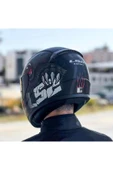 LS2 Rapid 2 Clawn Full Face Motosiklet Kaskı Şeffaf Siyah Vizörlü thumbnail 4