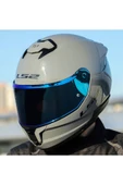 LS2 Stream 2 Nardo Gri Full Face Motosiklet Kaskı Mavi Camlı thumbnail 2