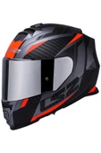 LS2 Storm 2 Racer Turuncu Kapalı Motosiklet Kaskı Gri Camlı thumbnail 1