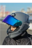 LS2 Stream 2 Nardo Gri Kapalı Motosiklet Kaskı Gökkuşağı Camlı thumbnail 2
