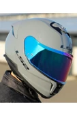 LS2 Stream 2 Nardo Gri Full Face Motosiklet Kaskı Gökkuşağı Camlı thumbnail 3