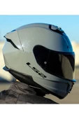 LS2 Stream 2 Nardo Gri Full Face Motosiklet Kaskı Siyah Camlı thumbnail 4