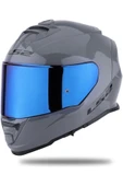LS2 Storm 2 Nardo Gri  Full Face Motosiklet Kaskı Mavi Camlı thumbnail 1