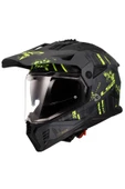 LS2 Pıoneer 2 Crazy Kapalı Kask Mat Siyah-gri-neon Sarı thumbnail 1