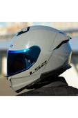LS2 Stream 2 Nardo Gri Full Face Motosiklet Kaskı Mavi Camlı thumbnail 4