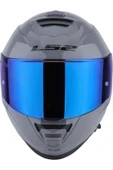 LS2 Storm 2 Nardo Gri  Full Face Motosiklet Kaskı Mavi Camlı thumbnail 2