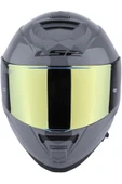 LS2 Storm 2 Nardo Gri  Full Face Motosiklet Kaskı Gold Camlı thumbnail 3