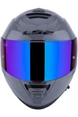 LS2 Storm 2 Nardo Gri Full Face Motosiklet Kaskı Gökkuşağı Camlı thumbnail 3