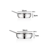 Lion 2 Parça Kapaksız Çelik Tava Seti thumbnail 4