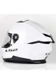 LS2 Stream 2 Beyaz Kapalı Motosiklet Kaskı Şeffaf Camlı thumbnail 4