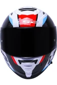 LS2 Storm 2 Racer Beyaz Kapalı Motosiklet Kaskı Siyah Camlı thumbnail 5