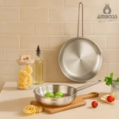 Lion 2 Parça Kapaksız Çelik Tava Seti thumbnail 1