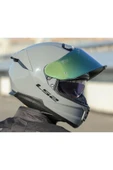 LS2 Stream 2 Nardo Gri Kapalı Motosiklet Kaskı Gold Camlı thumbnail 4