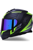 LS2 Storm 2 Nerve Neon Sarı  Kapalı Motosiklet Kaskı Gökküşağı Camlı thumbnail 5