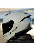 LS2 Stream 2 Nardo Gri Full Face Motosiklet Kaskı Siyah Camlı thumbnail 3
