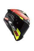LS2 Thunder Karbon Attack Mat Kırmızı-neon Sarı Kask thumbnail 3