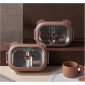 Bölmeli Paslanmaz Çelik Yemek Kutusu thumbnail 3