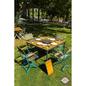 Katlanır mangal masası 100 x100 cm Kamp-karavan  model - 3