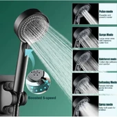 5 Kademeli Duş Başlığı Siyah thumbnail 1