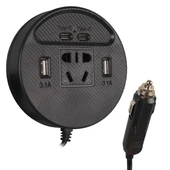 Olesson 1667 DC 12-24V 150W Oto Araç Power İnverter Çift TYPE-C - Çift USB - 220V Üniversal Priz Girişli - 1