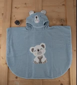 Sevimli Koala Desenli Kapüşonlu Bebek & Çocuk Panço Havlu Baveno thumbnail 1