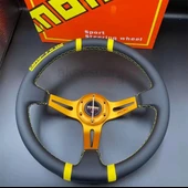 Renault Broadway Sabit Göbek-35cm Sarı Drifting Momo Spor Direksiyon - 2